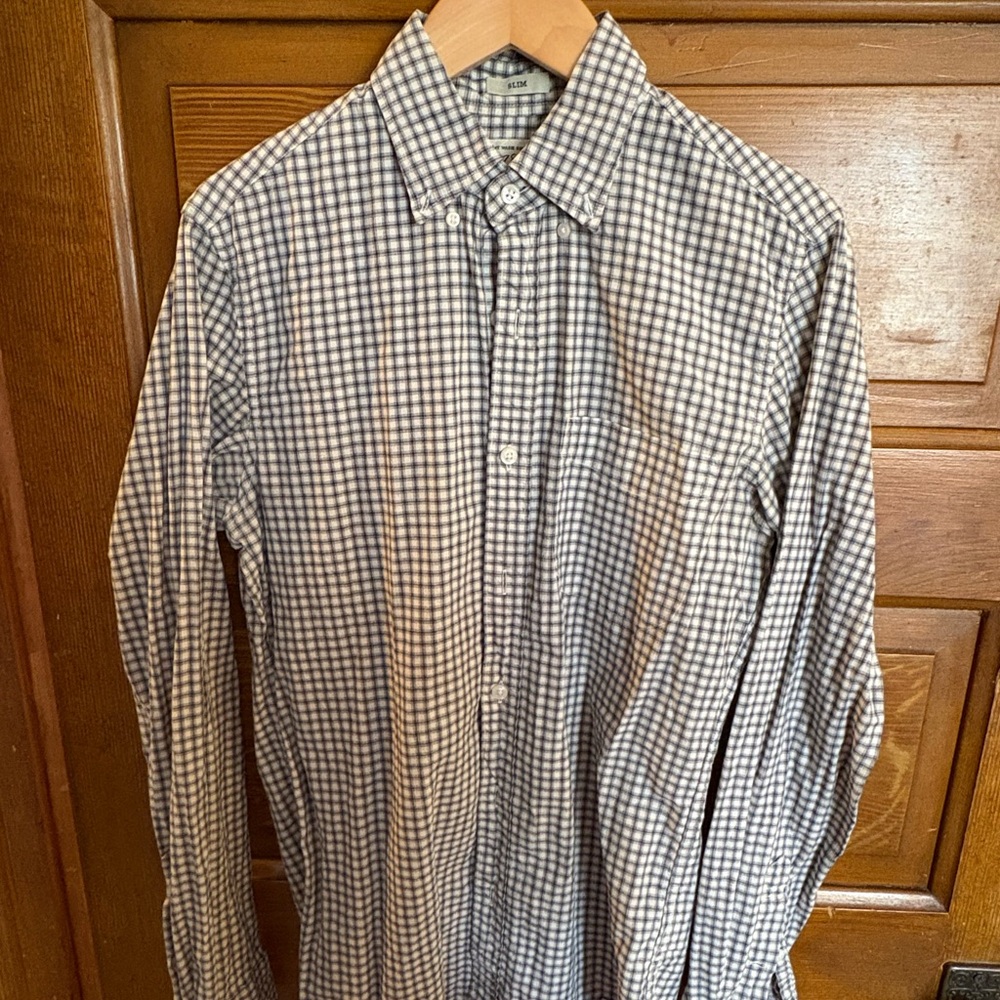 J. Crew secret wash plaid shirt